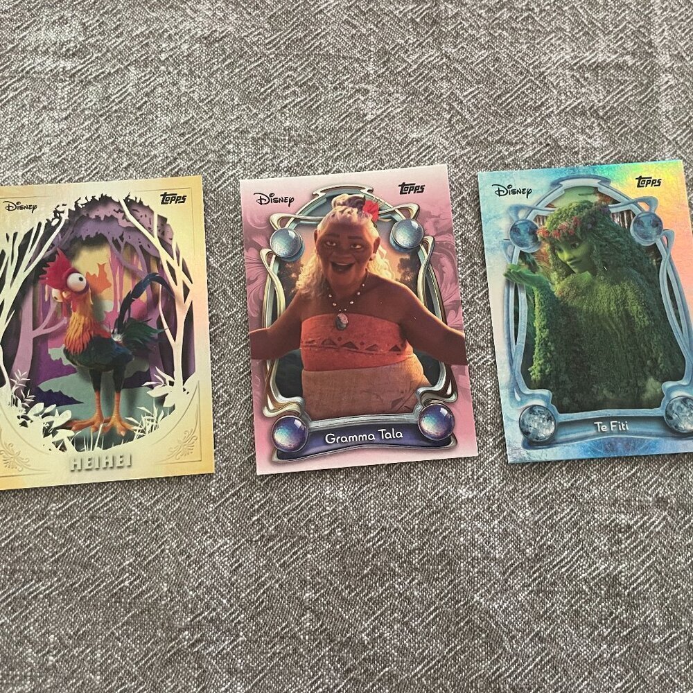 Topps Disney Set of # Moana Trading Cards 2025 Te Fiti, Tala & Heihei!